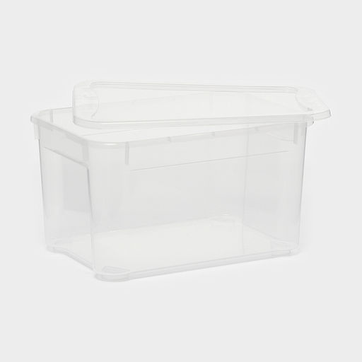 Ящик для хранения «Кристалл XS Plus», 16 л, 38.9×27.5×21.5 см, с крышкой, прозрачный