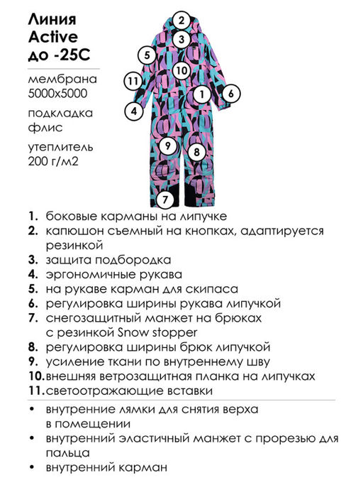 PlayToday / Комбинезон зимний для девочки  фото 2