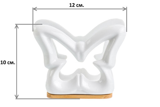 Салфетница 12*5*10 см Бабочка на дер. подставке - Elan gallery фото 2