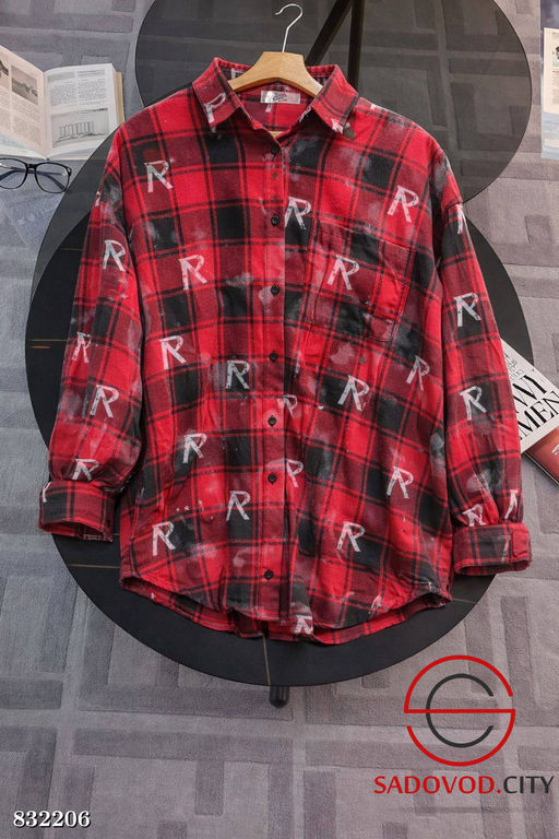 Рубашка женская в клетку