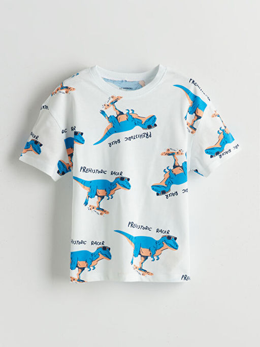 Dinozor Bask?l? Erkek ?ocuk Ti??rt ve ?ort 2li