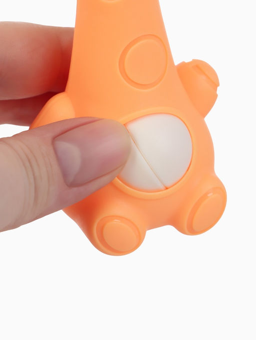 Погремушка-прорезыватель «Оленёнок Софи» 2 в 1, от 3 мес. оранжевый/фиолетовый