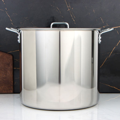 Котёл Катунь «Общепит», 40 л, d=40 см, h=35 см, с крышкой, нержавеющая сталь, хромированная