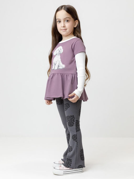 КР 302881/лиловый 3220 к649 блузка (туника) для дев - Crockid фото 3