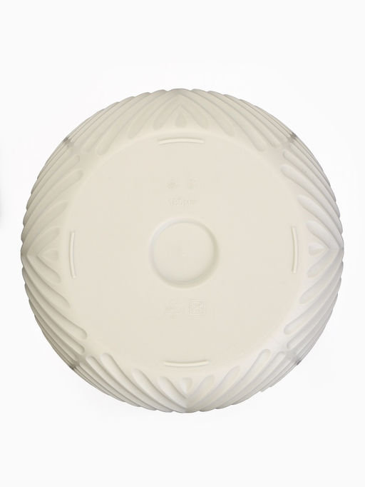 Кашпо для цветов «Рамона», 1.9 л, d=18 см, h=16.5 см, со вставкой, пластиковое, белое