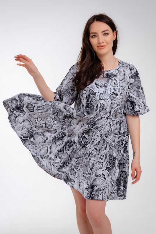 Платье женское из кулирки Бохо кобра