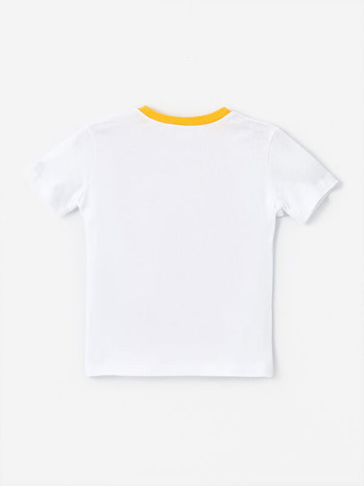 Bisiklet Yaka K?sa Kollu Bask?l? Erkek Bebek Ti??rt - Waikiki фото 2