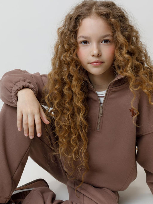 КР 302821/капучино к633 джемпер (свитшот) для дев - Crockid фото 3