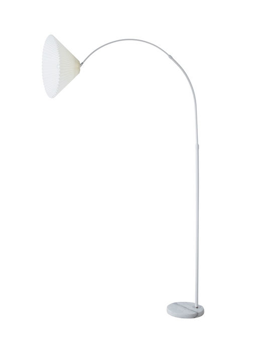 Торшер напольный "Волна" Е27 40Вт белый подставка камень 30х90х180 см