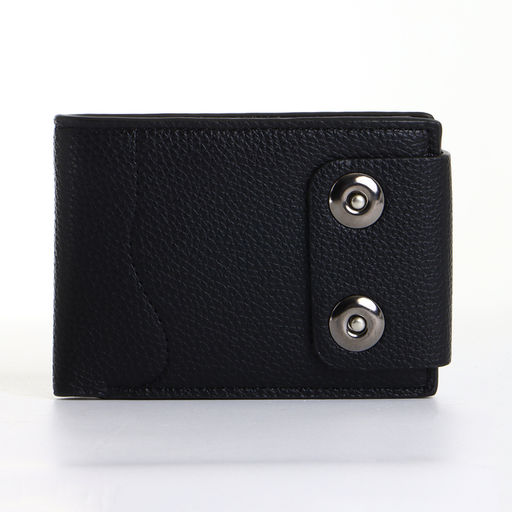 Портмоне мужское «Идрис», на магнитах, чёрное