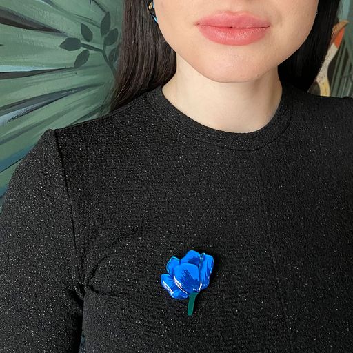 Брошь Крокус Blue - Orgalica фото 5