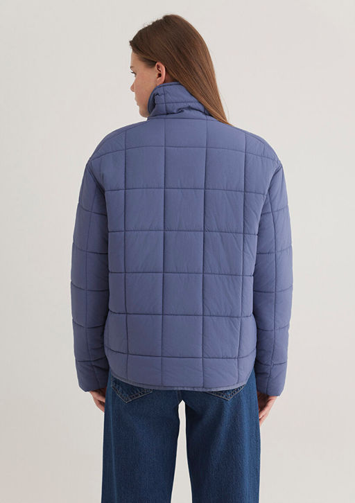 Dik Yaka Indigo Sisme Mont - Mavi фото 5