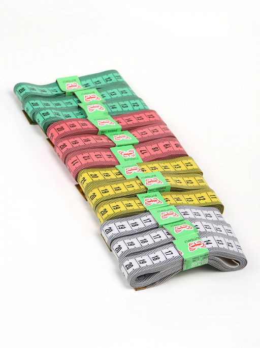 Сантиметры арт.0334-5201 200 см х 2 см, цв.ассорти, 12 шт