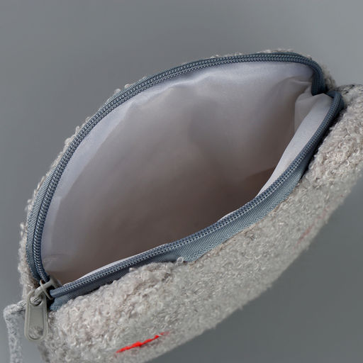 Сумка детская плюшевая «Мишка», серая