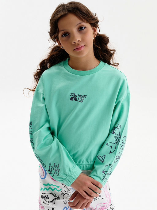 PELICAN, толстовка для девочек, Ментол фото 2