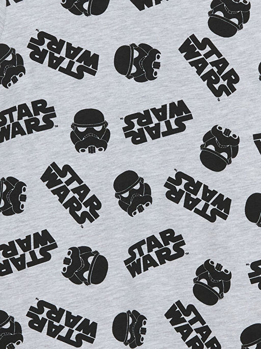 Bisiklet Yaka Star Wars Bask?l? Uzun Kollu Erkek ?ocuk Pijama Tak?m? - Waikiki фото 3