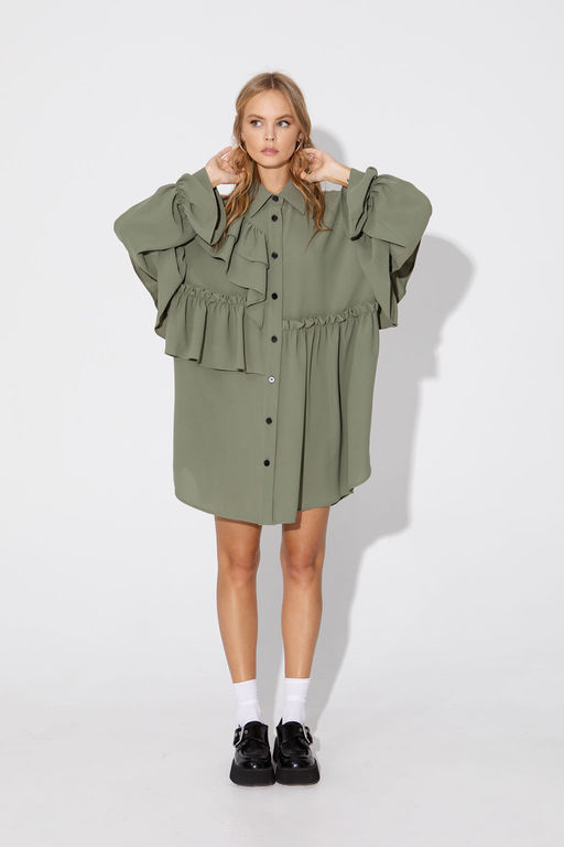Платье Pirs 4788 хаки  фото 4