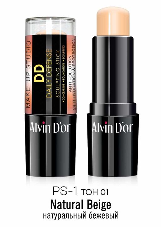 Alvin Dor PS-1 Корректор-стик DD 3х1daily defence тон 01 натуральный бежевый 9гр