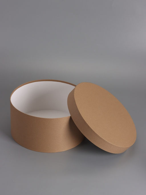 Коробка круглая подарочная, крафт, 30×15 см