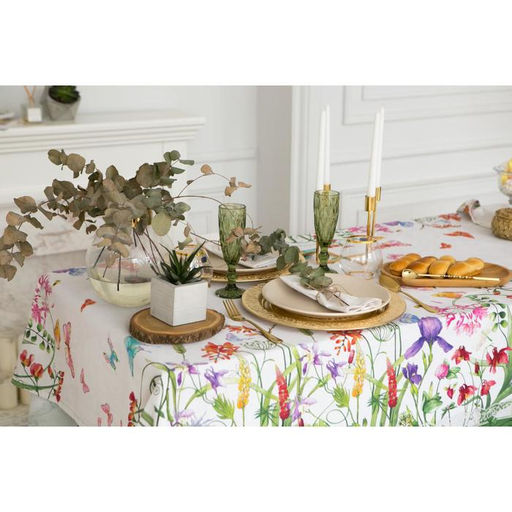 Скатерть Этель Луговые цветы 110?150 см, 100 % хлопок, саржа 190 г/м?
