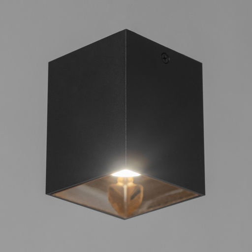 Светильник «Кубик» LED 4000К 10 Вт DIM220 черный золото 7.5×7.5×9.5 см