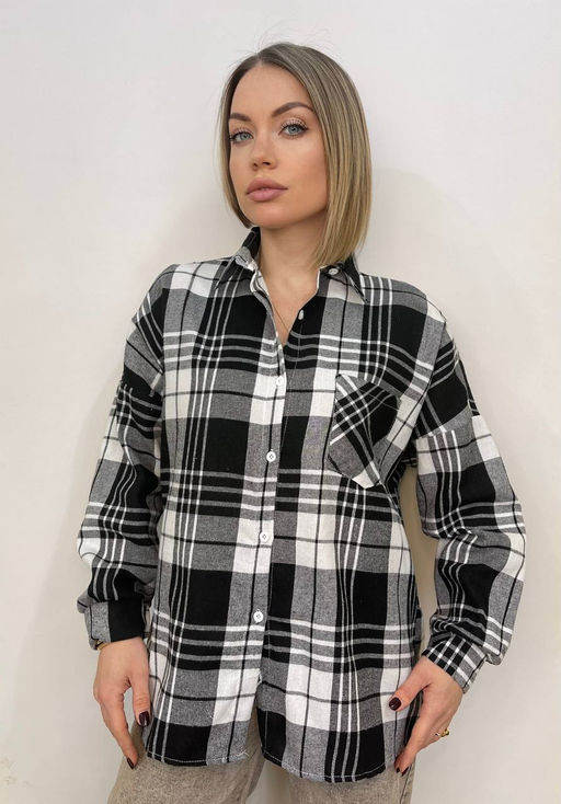 K11205 Рубашка OVER SIZE РОЗОВЫЙ_02 - Brend фото 5