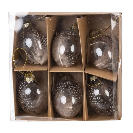 Набор из 6-ти изделий декоративных подвесных "Яйцо пасхальное" (6*9), L19 W19,5 H6 см