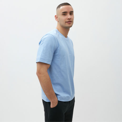 Футболка мужская MINAKU: Basic line MAN голубая, размер 48