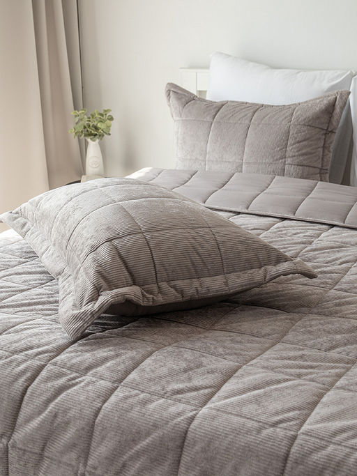 Наволочки декоративные вельвет 50x70 (2шт) серый