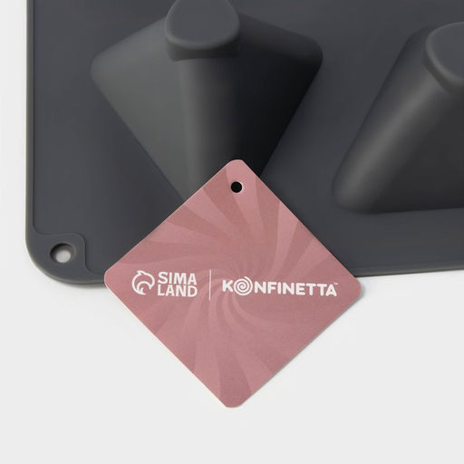 Форма для выпечки и муссовых десертов KONFINETTA Рафаэль, силикон, 28,5?21,5?5 см, 6 ячеек (7?4,9 см), цвет серый  фото 6