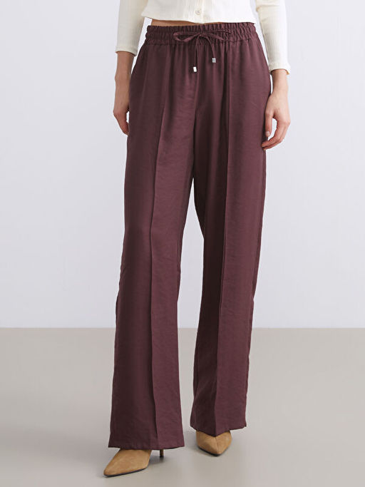 Beli Lastikli Modal Kar???ml? Kad?n Pantolon