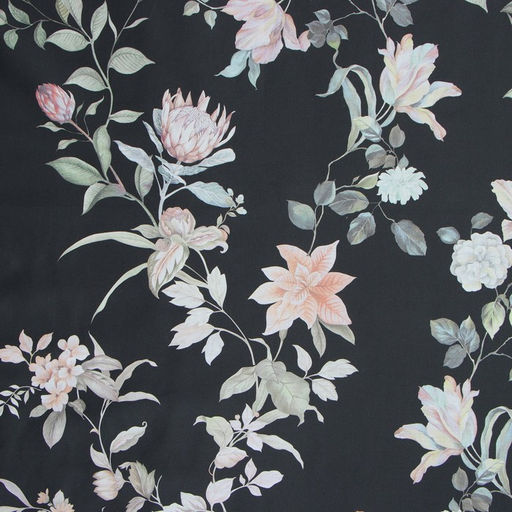 Постельное бельё Этель евро Black flowers, 200 х217 см, 214х240 см, 50х70 см -2 шт, мако-сатин 114г/м2  фото 5