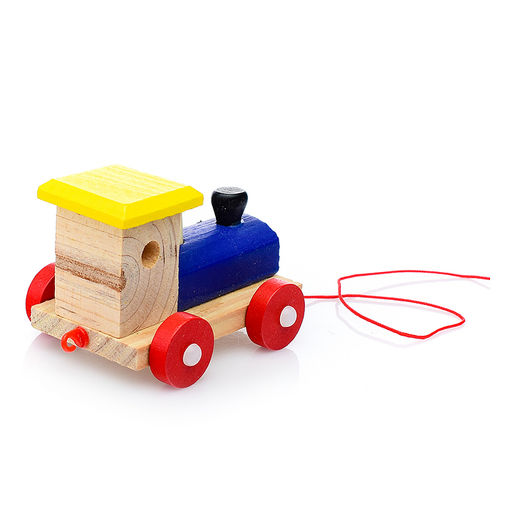 Каталка "Паровозик" с конструктором