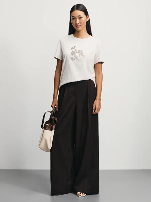 Футболка из хлопка с принтом / Zarina  фото 2