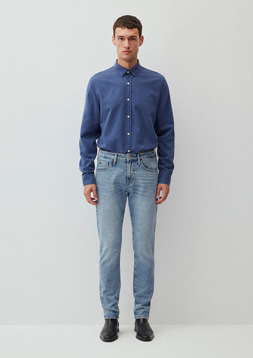 Jake Classic Denim Ac?k Gok Mavisi Jean Pantolon  фото 3