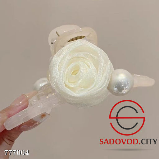 Заколка-краб с цветком и с жемчугом - Bruno фото 5