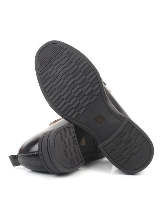 03-PDEB102-3 BLACK Лоферы женские (натуральная кожа)