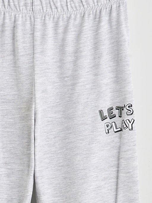 Bask?l? Erkek ?ocuk Pijama Alt