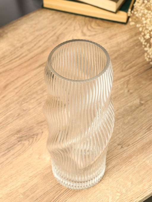 Ваза «Венди», 29×12×10 см, стекло, прозрачная