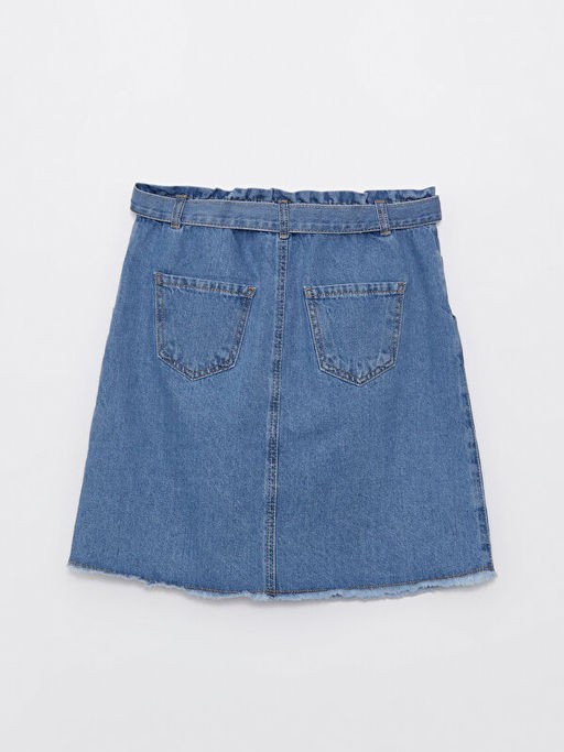 Beli Lastikli Nak??l? K?z ?ocuk Jean Etek - Waikiki фото 2