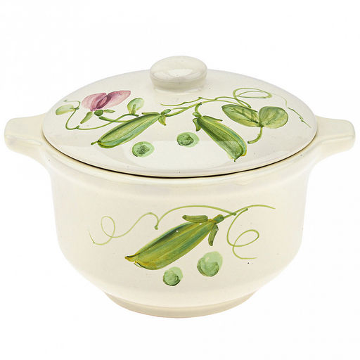 Бульонница керамическая "Буль-буль" 0,5л, д13см, h11,5см, "Горошек", с крышкой (Россия)