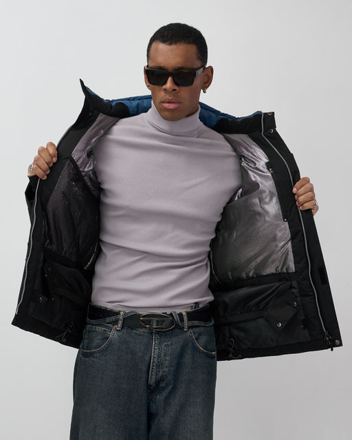 Горнолыжная куртка мужская зимняя черного цвета 7611Ch - Mtforce фото 8