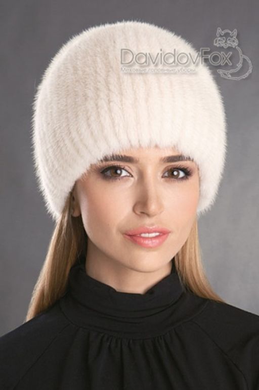 Шапка Сноп норка жемчуг