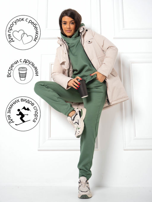 Костюм Шарлот (мех)_396/оливковый - Ihomelux фото 4