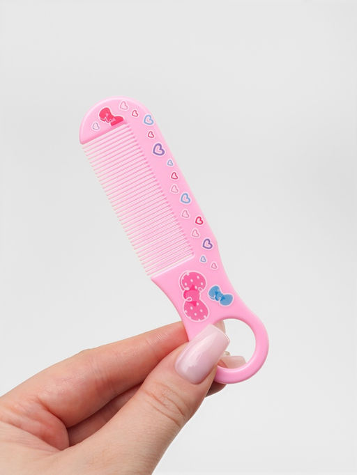 Цена за 5 шт. Набор с зеркалом и расчёской «Вишня», 12×6.1 см, розовый