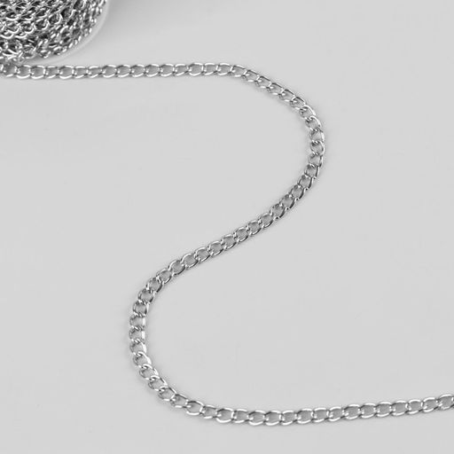 Цепочка для сумки, железная, 7 5 мм, 10 0,5 м, цвет серебряный - Арт узор фото 2
