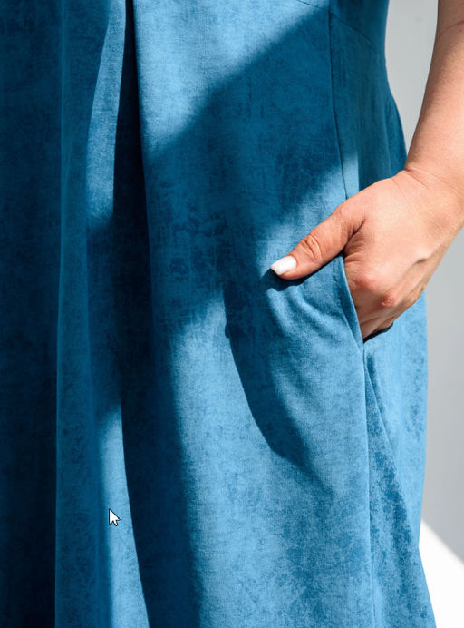 Платье Винтаж из хлопка бирюзовое - Оптима фото 6