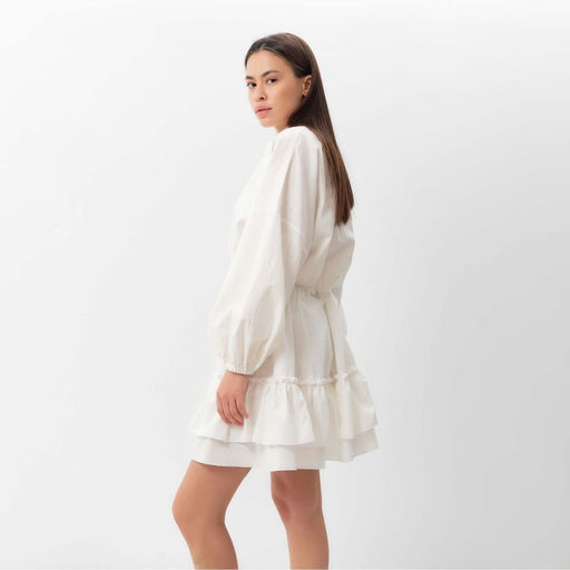 Платье женское короткое MIST Summer time, белое, размер 40-42