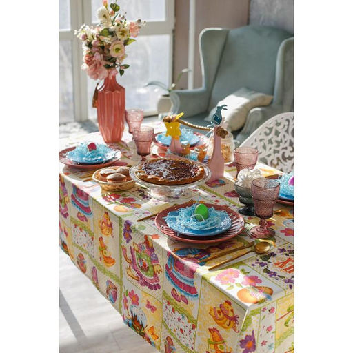 Скатерть Доляна Светлая Пасха 180*144 см, 100% хлопок, рогожка 164 г/м2  фото 3