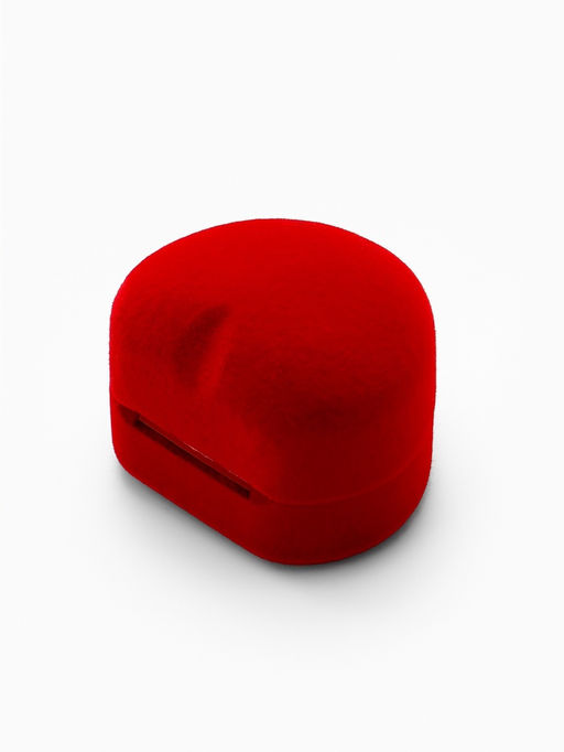 Футляр под 2 кольца Сердце малое, серёжки, бархатный, 5?5 см, бордовый